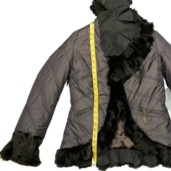 Designer Roberta Scarpa 100% Kidfur Trimmed Jacket - Picture 4 of 12